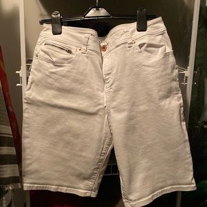 White denim shorts